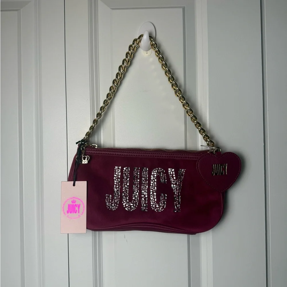 JUICY velvet shoulder bag NWT - Picture 3 of 7